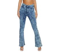 JMOJO Flared Jeans for Women UK - High Waisted Stretch Jean with Internal Waist Adjuster & 5 Pocket Design - Perfect for Outdoor Evening Parties & Barbecue - Ladies Jeans