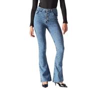 JMOJO Flared Jeans for Women UK - High Waisted Stretch Jean with Internal Waist Adjuster & 5 Pocket Design - Perfect for Outdoor Evening Parties & Barbecue - Ladies Jeans