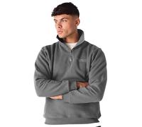 JMOJO Jumpers for Men UK - Regular Fit Pullover Men's Jumpers with Crew Neck Collar & Drop Shoulders - Quarter Zip Up Knitted Mens Sweatshirt - Sweaters for Men UK - Perfect for Casual Outings Grey