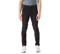 JMOJO Mens Skinny Stretch Jeans with 5 Pockets, Internal Waist Adjusters & Zip Fly and Button - Slim Fit Stretchable Denim Jeans for Men UK Black