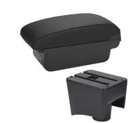 JMOLXURI Car Armrest Box For VW For POLO Mk5 6R For Vento 2012-2018 Armrest Car Armrest Box Interior Parts Storage Box Car Accessories USB Center Console(C2 Black line NO USB)