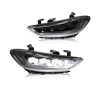 JMOLXURI Car Headlight Assembly For Hyundai For Elantra 2016-2018 Full LED Front Lamps 4 Lens Animation Car Headlights Assembly With Red Demon Eyes(RHD,Without demon eyes)