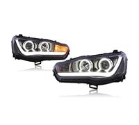 JMOLXURI Car Headlight Assembly For Mitsubishi For Lancer For EVO X 2010-2022 Car Light LED Headlights With Dynamic Turn Signal Demon Eye Day Lights(A Pair Headlights)