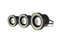 JMOLXURI Front Fog Light Assembly 2PCS Projector COB LED Car Fog Light 2.5 3.0 3.5 64mm 76mm 89mm 6500K Halo Angel Eyes Fog Rings DRL Auto White 12V Fog Lamp Fog Lamps(3.5inch)