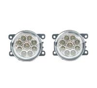 JMOLXURI Front Fog Light Assembly For Focus 2 MK2 2009-2011 Fog Lights LED Headlight Fog Lamp Cover Grille Chrome Bezel Harness Switch Kit Fog Lamps(A LED)