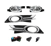 JMOLXURI Front Fog Light Assembly For Odyssey 2014-2017 Car Front Bumper Fog Lamp Headlight Halogen LED White Blubs Chrome Cover Wire Switch 12V Fog Lamps(Halogen)