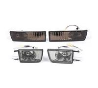 JMOLXURI Front Fog Light Assembly For VW For Golf 3 1992-1997 4PCS Set Car Smoked Front Bumper Fog Light + Turn Signal Lamp Fog Lamps(Gray)