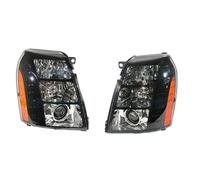 JMOLXURI Headlamps Assembly For Cadillac For Escalade 2007-2014 Car Accessories Front LED Smoked HeadLight HeadLamp Turn Signal