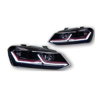 JMOLXURI Headlamps Assembly For VW For Polo 2011-2017 LED Headlight Projector Lens Head Lamp DRL Hid Bi Xenon Beam Accessories Car Lights(Gti Red Line)