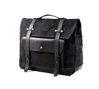 JMOLXURI Motorcycle Tail Bags Retro Motorcycle Saddle Bag Waterproof Motorbike Side Bag Large Capacity Saddlebags Canva Backpack Vintage(Black 1)