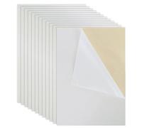 JMOOT White Self Adhesive Felt Fabric Sheets, 12 Pcs Sticky Back Felt Sheet with Adhesive Backing A4 Size Fabric Sticky Back Sheets for Craft