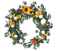 JMORCO Artificial Hanging Flowers Flower Garlands for Table Runner Sweetheart Table Centerpieces for Backdrop Wedding Decoration(Sunflower)