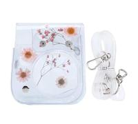 JMORCO Camera Bag Transparent Small Instant Camera Bag PVC Protector Cover with Shoulder Strap(Pink)