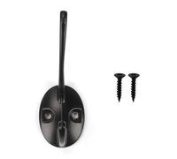 JMORCO Coat Hooks 5pcs Clothes Hanger Hook Home Storage Hanger Wall Hooks for Key Hat Bag Bathroom Towel Hook Kitchen Bedroom Wall Hook Rack (Color : 5pcs black)