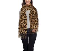 Jmorco Cute Leopard Women Soft Shawls And Wraps Reversible Winter Warm Thick Ladies Scarves With Tassel For Weddings Womens Gifts