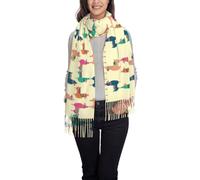 Jmorco Cute Llama Cartoon Scarves For Women Lightweight Shawl Winter Warm Thick Print Scarf Wrap
