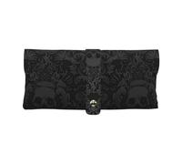 Jmorco Gothic Wallpaper Skull Leather Glasses Case Portable Travel Sunglasses Soft Storage Bag For Women Men