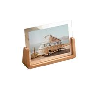 JMORCO Pet Memorial Picture Frames 6/7/8 Inch Photo Frame U Shape Transparent Picture For Desktop Office Decor Wooden Display Holder(C no paper,12.7 17.8cm)