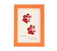 JMORCO Pet Memorial Picture Frames Photo Display Dog Paw Print Picture Frame Memorial Keepsake Decorative Ornaments For Home Bedroom Wall Decor(Orange,10 inch)