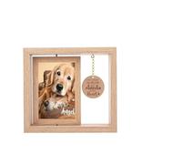 JMORCO Pet Memorial Picture Frames Wooden Photo Frame Postcard Picture Solid Wood Rotatable Desktop Ornament Pet Commemorative Photos