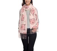 Jmorco Pink Cute Pig Scarves For Women Lightweight Shawl Winter Warm Thick Print Scarf Wrap