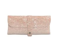 Jmorco Rose Gold Faux Glitter Leather Glasses Case Portable Travel Sunglasses Soft Storage Bag For Women Men