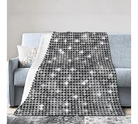 Jmorco Silver Sequin Sparkle Pattern Print Throw Blanket, Lightweight Super Soft Fleece Blanket For Couch Bed Living Room 40"X30"