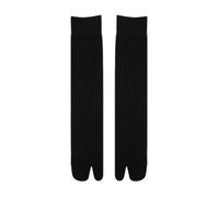 JMORCO Toe Socks Combed Cotton Split Toe Woman Socks Solid Color Stripe Comfortable Soft Two-Toed Harajuku Women's Tabi Sox(Black)