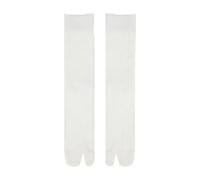 JMORCO Toe Socks Combed Cotton Split Toe Woman Socks Solid Color Stripe Comfortable Soft Two-Toed Harajuku Women's Tabi Sox(White)