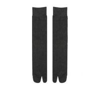 JMORCO Toe Socks Combed Cotton Split Toe Woman Socks Solid Color Stripe Comfortable Soft Two-Toed Harajuku Women's Tabi Sox(Dark grey)