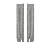 JMORCO Toe Socks Combed Cotton Split Toe Woman Socks Solid Color Stripe Comfortable Soft Two-Toed Harajuku Women's Tabi Sox(Grey)