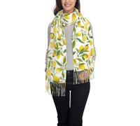 Jmorco Yellow Lemon Scarves For Women Lightweight Shawl Winter Warm Thick Print Scarf Wrap