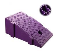 JMOUZHG 4 Pack Vehicle Curb Ramp Lightweight Kerb 25 * 45*H19cm,Heavy Duty Plastic Threshold Ramps for Wheelchairs Cars Caravan Scooter (Purple)