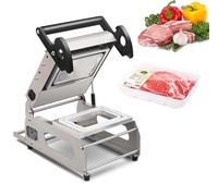 JMOUZHG 600/800W Commercial Meat Tray Heat Sealing Machine, Food Container Sealing Meal Packing Machine, Hand Pressure Food Packaging Machine (26 * 17cm)