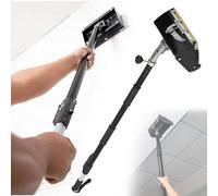 JMOUZHG 8''/10''/12'' Drywall Flat Finishing Box with Extension Handle 106-165cm Adjustable, Home Drywall Flat Box Set Drywall Tools,10inch & Pole (10inch & Pole)
