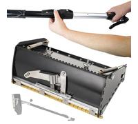 JMOUZHG Drywall Flat Finishing Box 8''/10''/12'', Aluminum Finishing Mud Box for Plasterboard, Wallboard, Sheetrock,10inch & Pole (12inch & Pole)