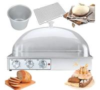 JMOUZHG Electric Bread Dough Proofer Machine,With Humidifying Cup,Independent Control Temperature/Time And Humidity (410 * 310 * 280mm)