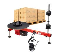 JMOUZHG Electric Stretch Film Wrapping Machine 40cm Turntable Diameter Single Shaft for Pallet Packing Semi-Automatic Wrapper Machine for 20-70cm Film110/220V