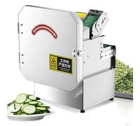 JMOUZHG Electric Vegetable Chopper Dicer, 200W Commercial Vegetable Fruit Cutter,Thickness Adjustable for Chives Scallions Beans Chili