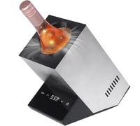 JMOUZHG Electric Wine Chiller, Single Bottle Wine Cooler in Stainless Steel - 750ml Rapid Beverage Chiller for Wine,for Wine Lover (Grey)