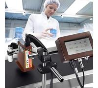 JMOUZHG High-Resolution Inkjet Coder for Commercial Use, Online Date & Label Printer,Product Info Printing for Assembly Lines, Fast (T6PLUS)