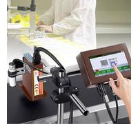 JMOUZHG Industrial Inkjet Coding Machine, Automatic Batch Printer for Wire, Carton, Egg Assembly Line, Quick-Drying Barcode and Date Coding (12.7mm)