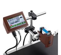 JMOUZHG Industrial Inkjet Printer, 12.7mm/25.4mm Auto Online Coding Machine Manufacturing Date Machine for Barcode/Batch Number (T6PLUS)