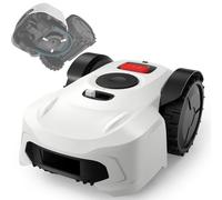 JMOUZHG Robot Lawn Mower, Perimeter Wire Frees Vision Robotic Lawnmower for 1/4 Acres Lawn, Automated Mapping