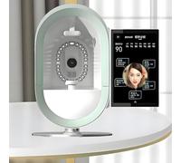 JMOUZHG Skin Analyzer Device Facial Scanner Analyzer Skin Testing Machine,3D Digital Skin Analyzer Detector for Home and Professional (A)