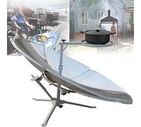 JMOUZHG Solar Oven Portable Stove,Concentrating Solar Cooker Solar Cooker Sun Oven 1.5m Diameter Parabolic Focal Spot Temperature:700-1000°C