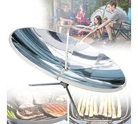 JMOUZHG Solar Oven Portable Stove, Portable Parabolic,1800w Concentrated Solar Cooker, Outdoor Camping BBQ Food Cooking Concentrated Heating Tool