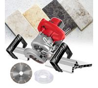 JMOUZHG Tile Bevel Cutter Kit,43 Degree Chamfer Machine with Water Cooling Device,13000 RPM Electric Tile Edge Cutting Tool for Large Format Tiles (SingleMachine)