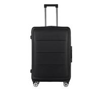 JMOZHCD Cabin Luggage Wheeled Suitcase Rolling Suitcase Trolley Case Large Capacity Carry-on Suitcase (H01 Black 18)