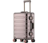 JMOZHCD Carry-on Luggage with Wheels Wear-resistant All-aluminum Magnesium Alloy Trolley Case Business Travel Suitcase (A 24)